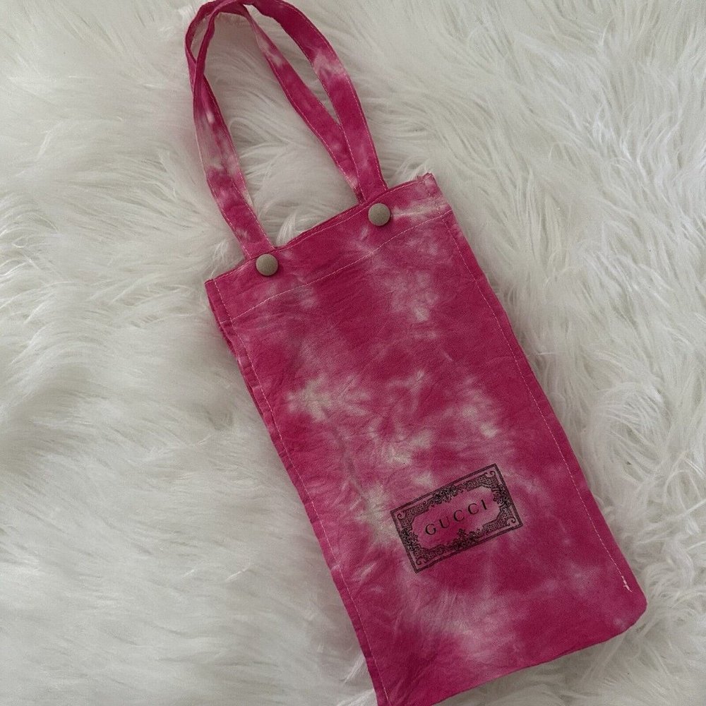 Custom Tie-Dyed Authentic Gucci Reusable Cotton Mini Shopping Tote